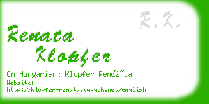 renata klopfer business card